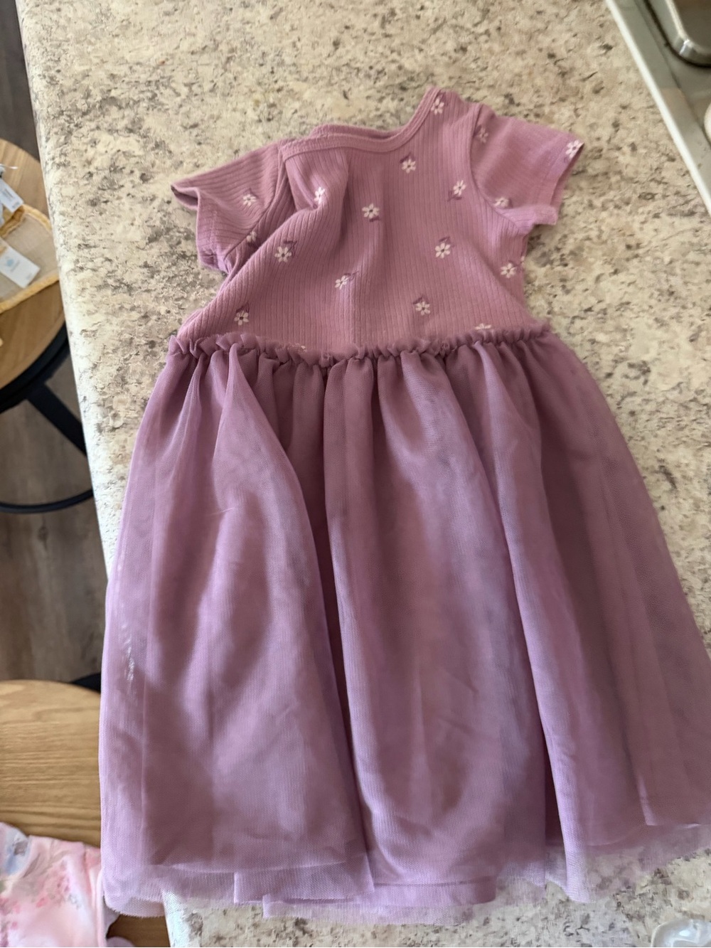 jumping beans Purple Tulle Dress with Daisy Accents